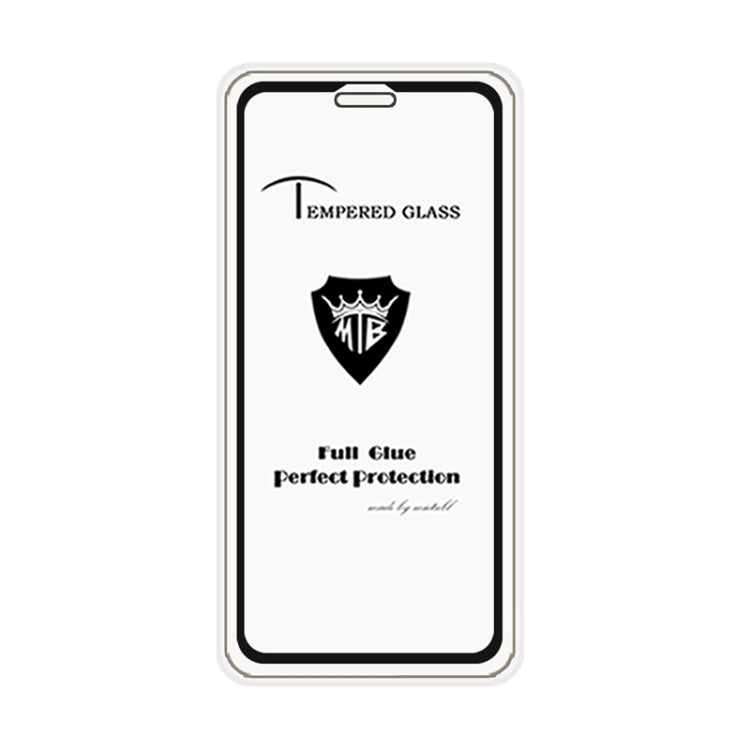 For iPhone XS Max Full Screen Full Glue Anti-fingerprint Tempered Glass Film (Black)