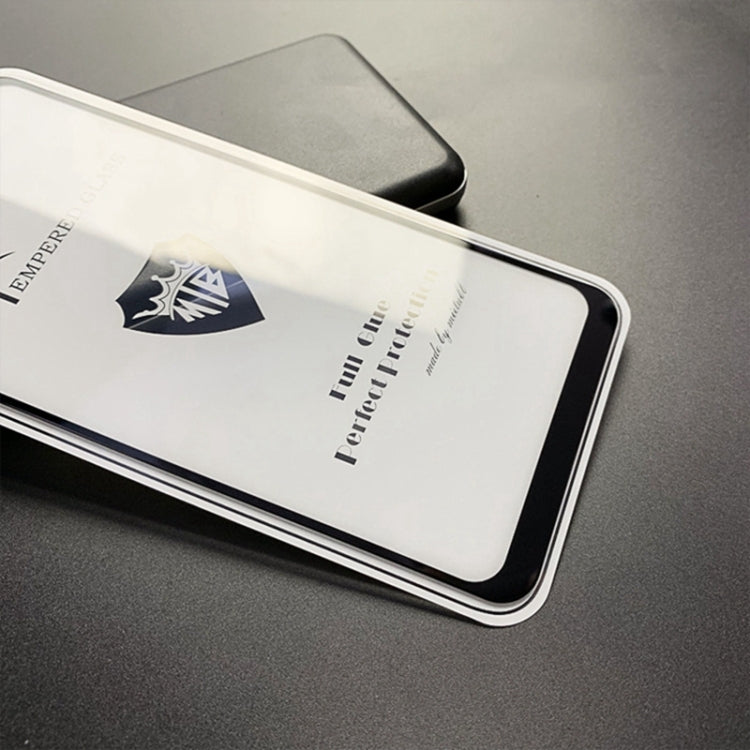 MIETUBL 25 PCS Full Screen Full Glue Anti-fingerprint Tempered Glass Film for Zenfone Max Pro (M2) ZB631KL(Black)