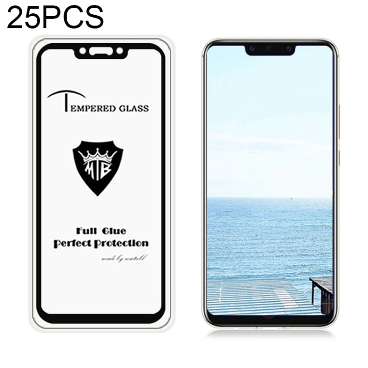 25 PCS MIETUBL Full Screen Full Glue Anti-fingerprint Tempered Glass Film for Huawei Mate 20 Lite (Black)