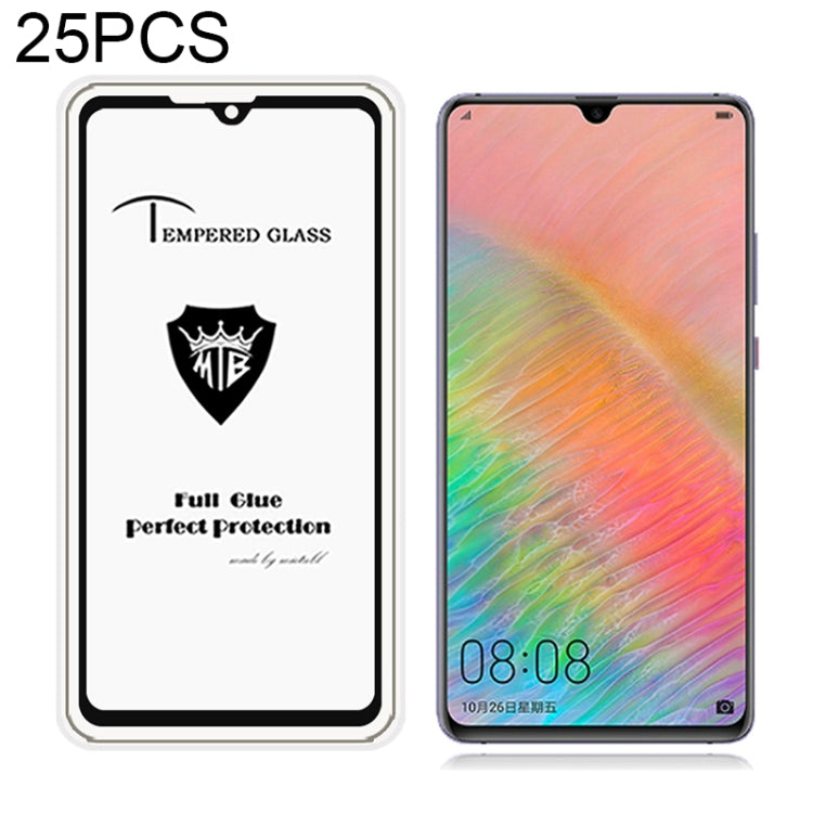 25 PCS MIETUBL Full Screen Full Glue Anti-fingerprint Tempered Glass Film for Huawei Mate 20 X (Black)