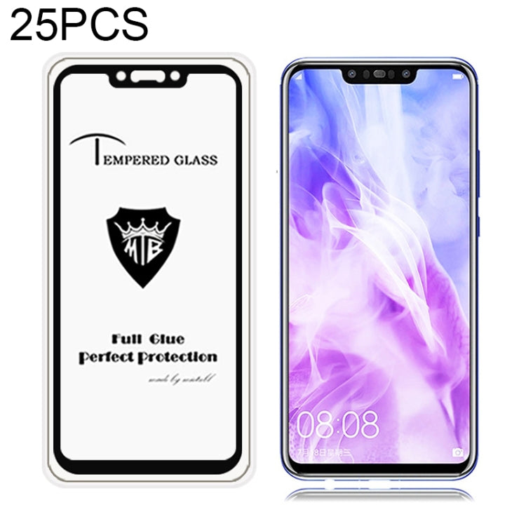 25 PCS MIETUBL Full Screen Full Glue Anti-fingerprint Tempered Glass Film for Huawei Nova 3i (Black)