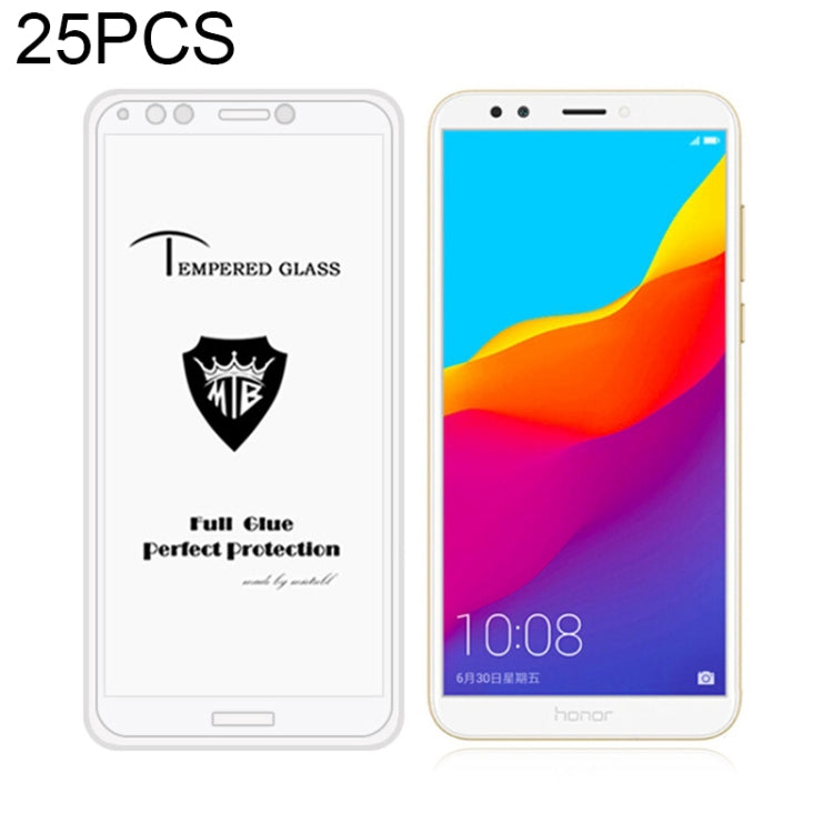 25 PCS MIETUBL Full Screen Full Glue Anti-fingerprint Tempered Glass Film for Huawei Honor 7C