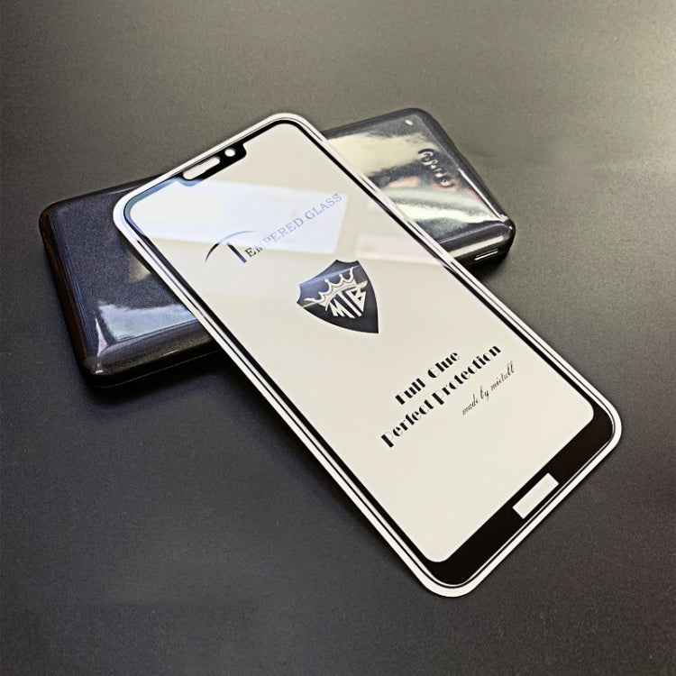 MIETUBL Full Screen Full Glue Anti-fingerprint Tempered Glass Film for Huawei Honor 8C (Black)