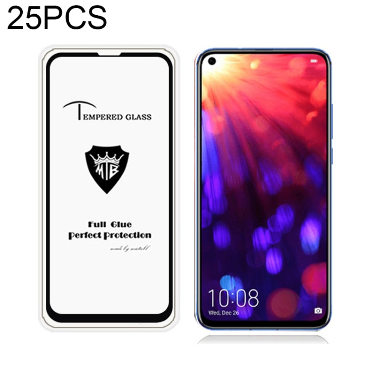 25 PCS MIETUBL Full Screen Full Glue Anti-fingerprint Tempered Glass Film for Huawei Honor View 20 (Black)