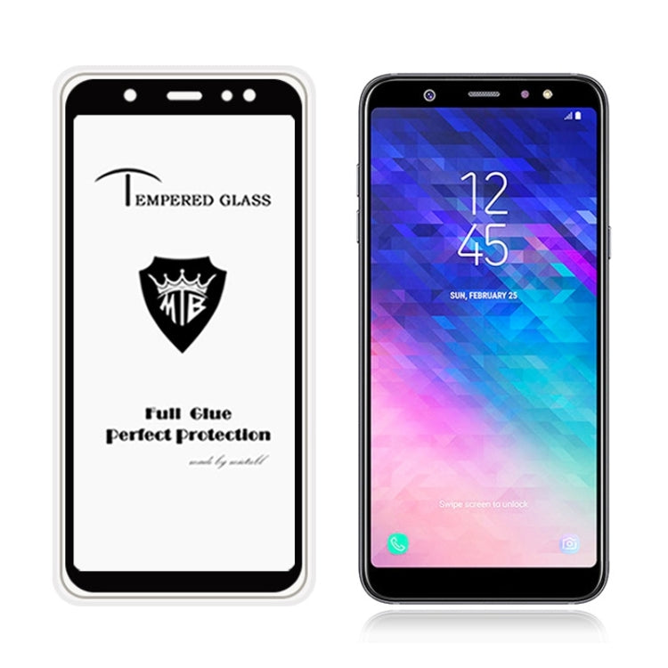 MIETUBL Full Screen Full Glue Anti-fingerprint Tempered Glass Film for Galaxy A6+ (2018)