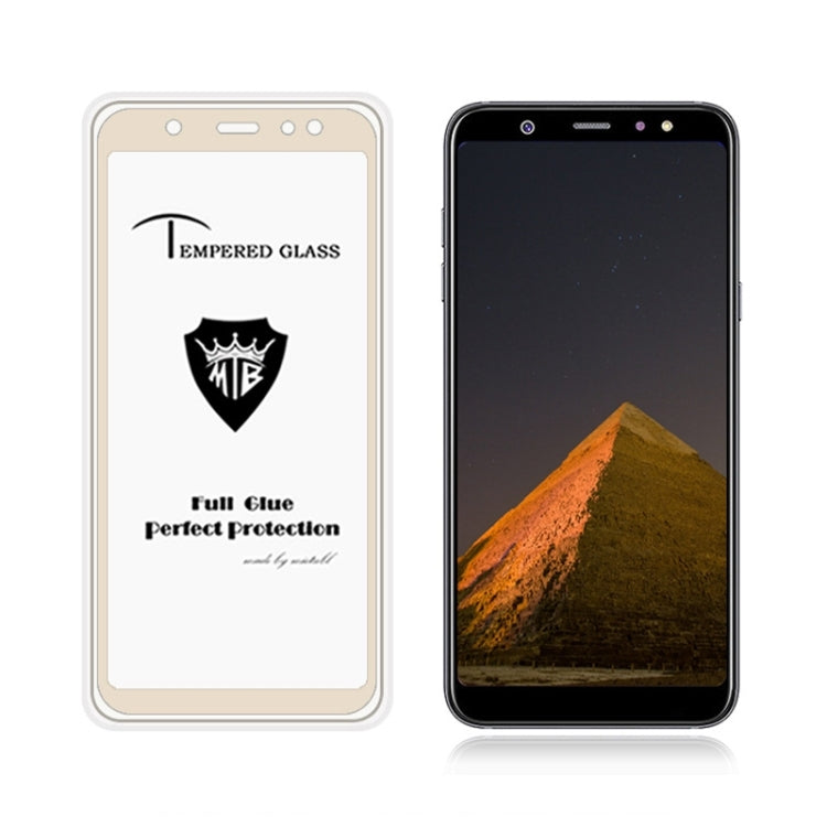 MIETUBL Full Screen Full Glue Anti-fingerprint Tempered Glass Film for Galaxy A6+ (2018)