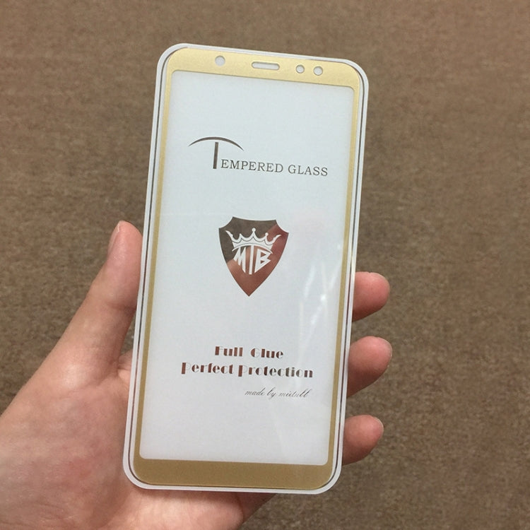 MIETUBL Full Screen Full Glue Anti-fingerprint Tempered Glass Film for Galaxy A6+ (2018)