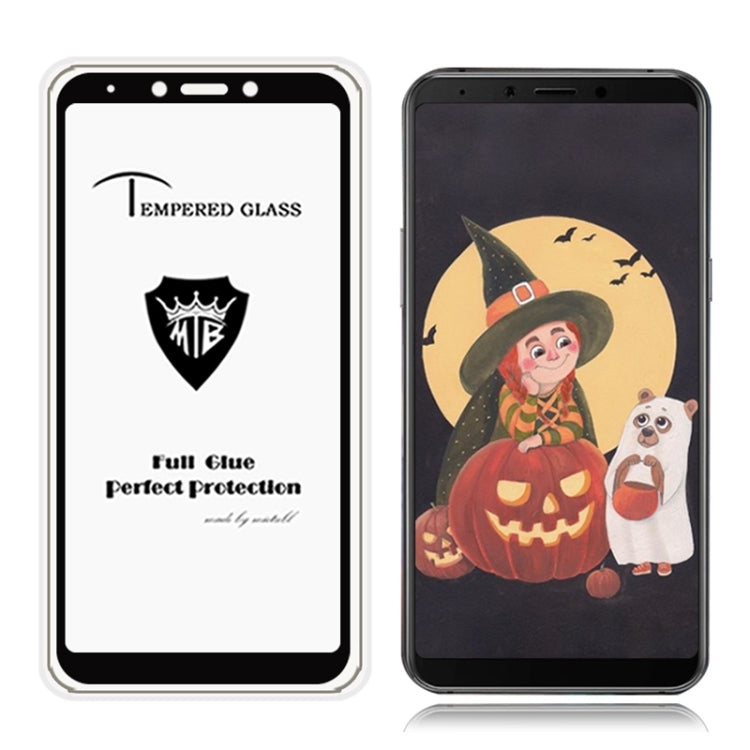 MIETUBL Full Screen Full Glue Anti-fingerprint Tempered Glass Film for Galaxy A6s (Black)