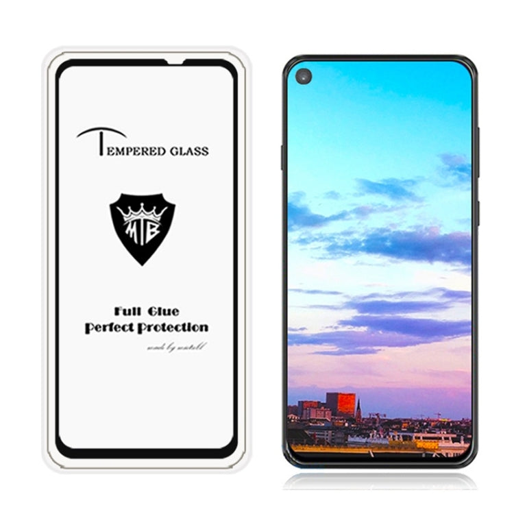 MIETUBL Full Screen Full Glue Anti-fingerprint Tempered Glass Film for Galaxy A8s (Black)