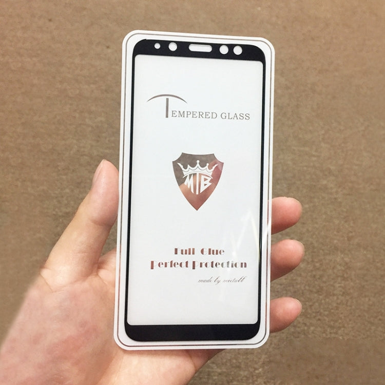 MIETUBL Full Screen Full Glue Anti-fingerprint Tempered Glass Film for Galaxy A6 (2018)