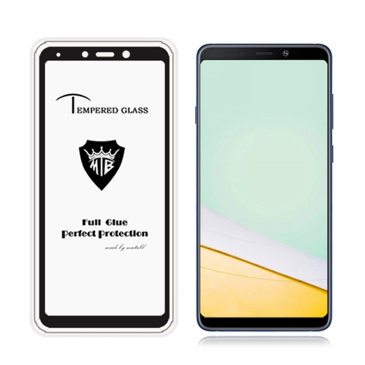 MIETUBL Full Screen Full Glue Anti-fingerprint Tempered Glass Film for Galaxy A9 (2018) (Black)