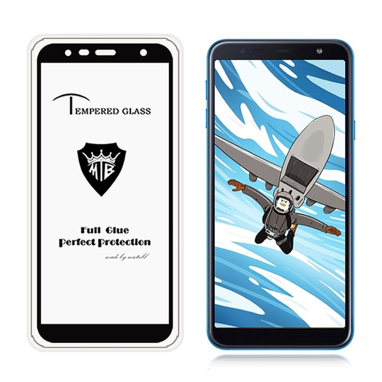 MIETUBL Full Screen Full Glue Anti-fingerprint Tempered Glass Film for Galaxy J4 Core (Black)