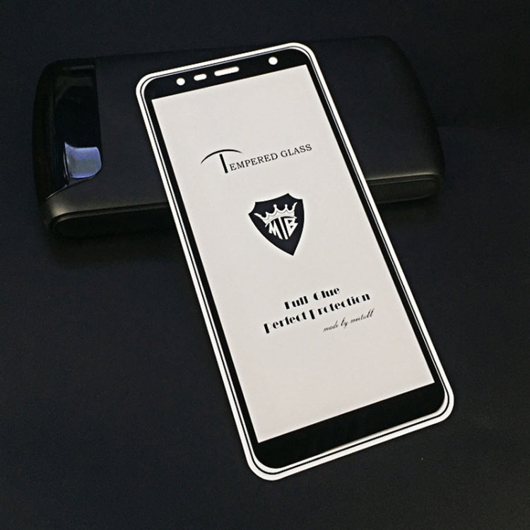 MIETUBL Full Screen Full Glue Anti-fingerprint Tempered Glass Film for Galaxy J4 Core (Black)
