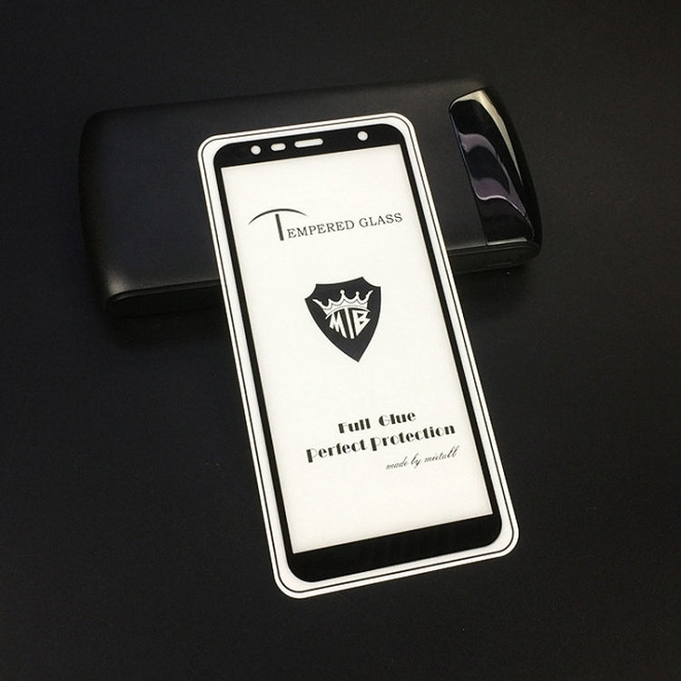 25 PCS MIETUBL Full Screen Full Glue Anti-fingerprint Tempered Glass Film for Galaxy J4+ (Black)