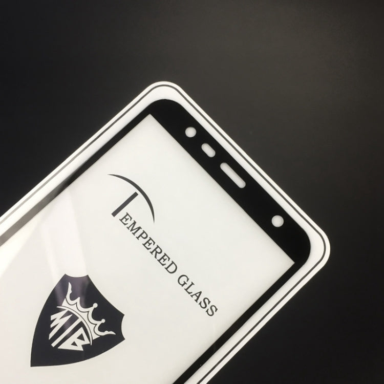 25 PCS MIETUBL Full Screen Full Glue Anti-fingerprint Tempered Glass Film for Galaxy J4+ (Black)