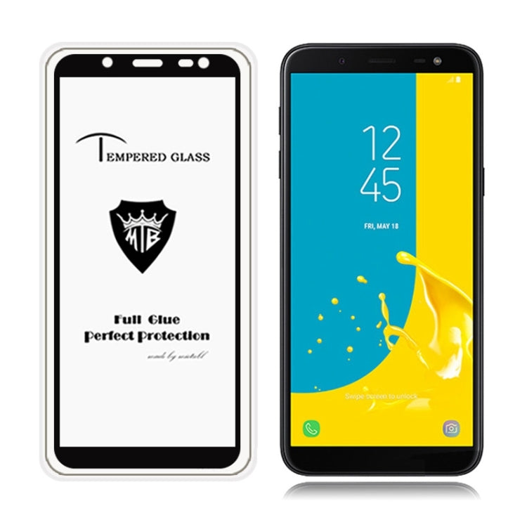 MIETUBL Full Screen Full Glue Anti-fingerprint Tempered Glass Film for Galaxy J6 (2018)
