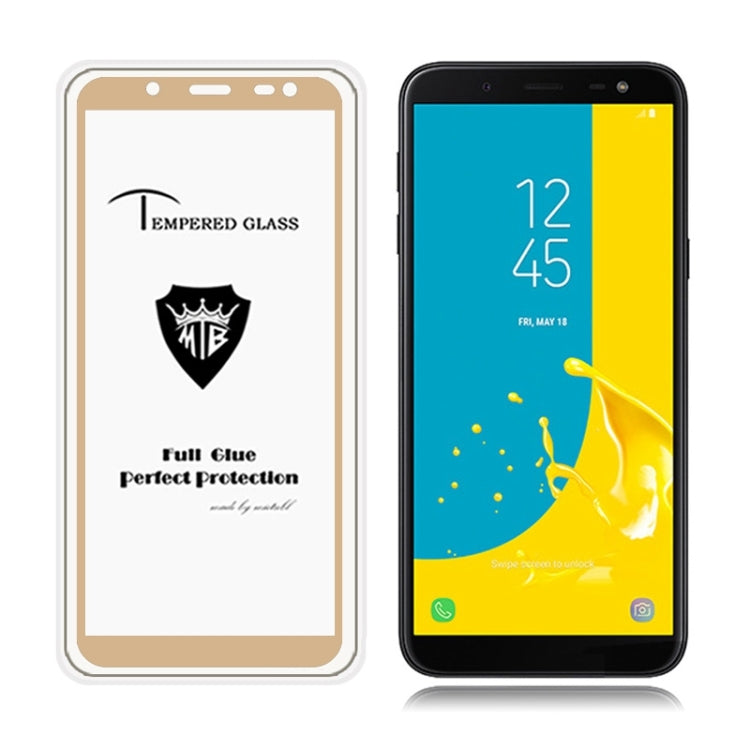MIETUBL Full Screen Full Glue Anti-fingerprint Tempered Glass Film for Galaxy J6 (2018)