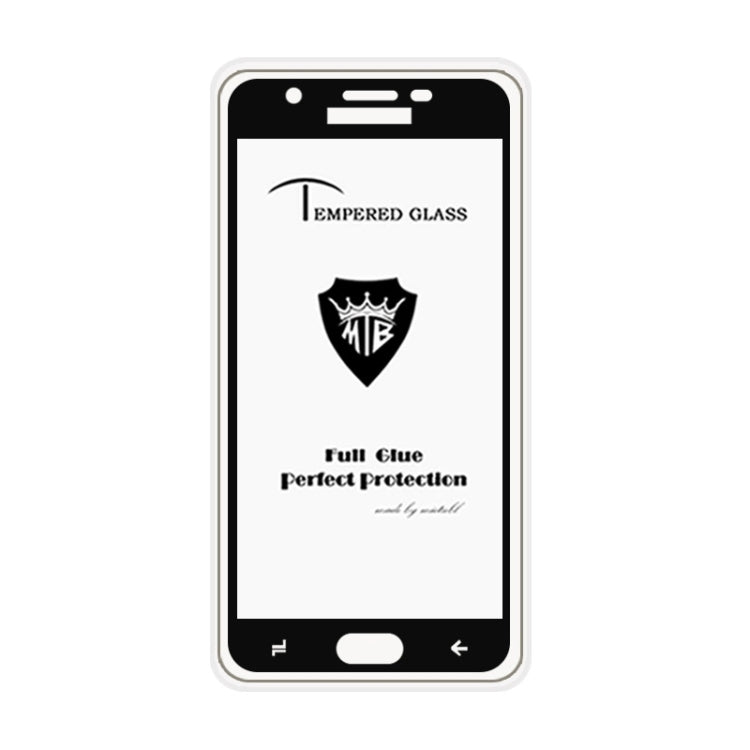 MIETUBL Full Screen Full Glue Anti-fingerprint Tempered Glass Film for Galaxy J7 (2018) (Black)