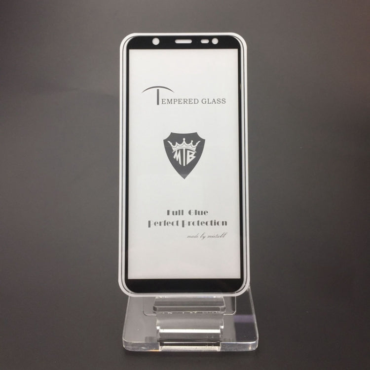 25 PCS MIETUBL Full Screen Full Glue Anti-fingerprint Tempered Glass Film for Galaxy J8 (2018) (Black)