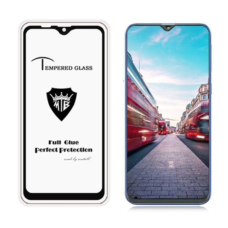 MIETUBL Full Screen Full Glue Anti-fingerprint Tempered Glass Film for Galaxy M10 (Black)