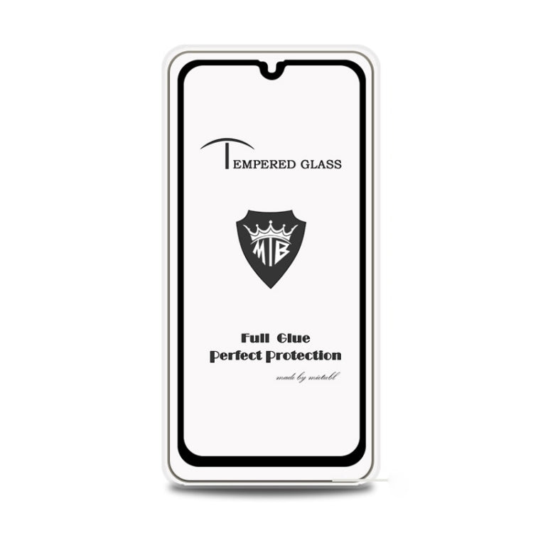 MIETUBL Full Screen Full Glue Anti-fingerprint Tempered Glass Film for Galaxy A40 (Black)