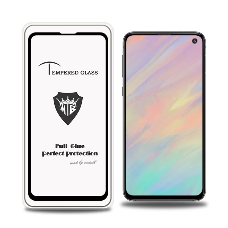 MIETUBL Full Screen Full Glue Anti-fingerprint Tempered Glass Film for Galaxy S10e (Black)