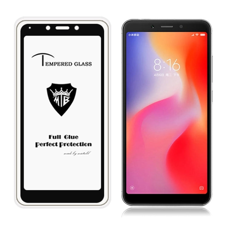 MIETUBL Full Screen Full Glue Anti-fingerprint Tempered Glass Film for Xiaomi Redmi 6A (Black)