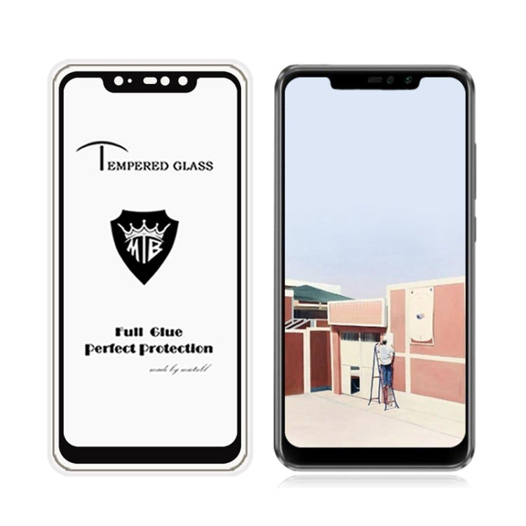 MIETUBL Full Screen Full Glue Anti-fingerprint Tempered Glass Film for Xiaomi Redmi Note 6 Pro (Black)