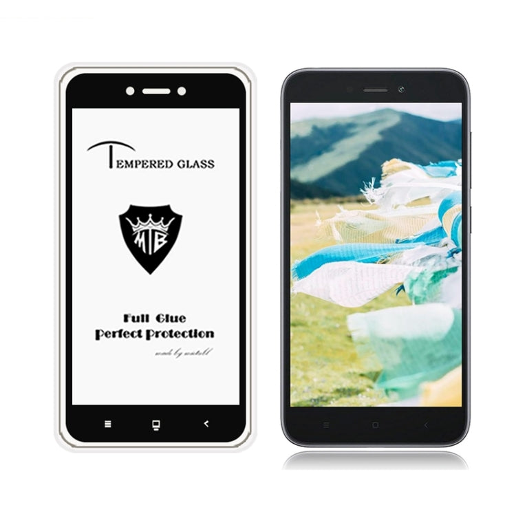 MIETUBL Full Screen Full Glue Anti-fingerprint Tempered Glass Film for Xiaomi Redmi Go (Black)