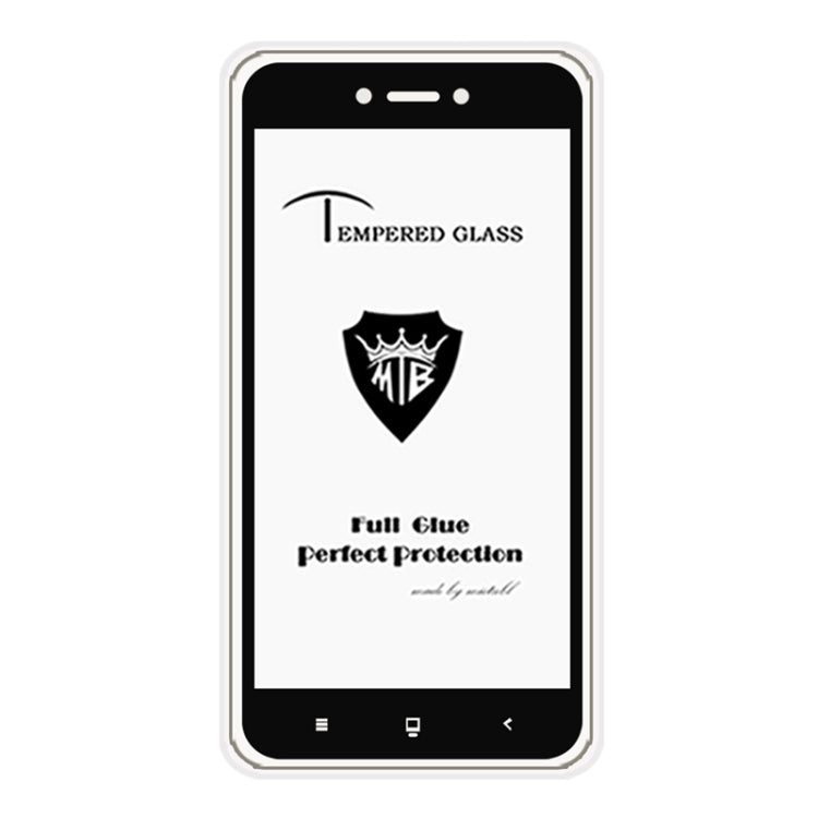 25 PCS MIETUBL Full Screen Full Glue Anti-fingerprint Tempered Glass Film for Xiaomi Redmi Go (Black)