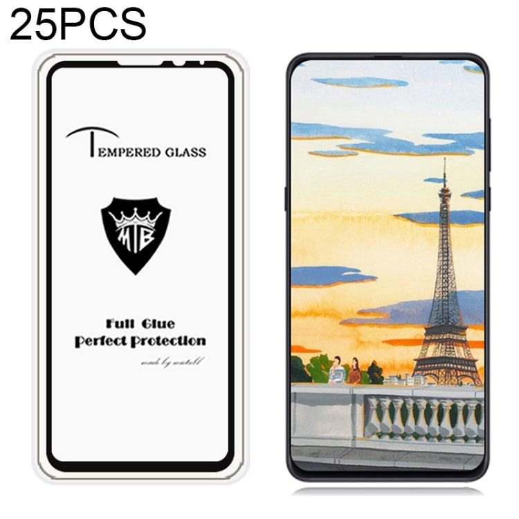 25 PCS MIETUBL Full Screen Full Glue Anti-fingerprint Tempered Glass Film for Xiaomi Mi Mix 3 (Black)