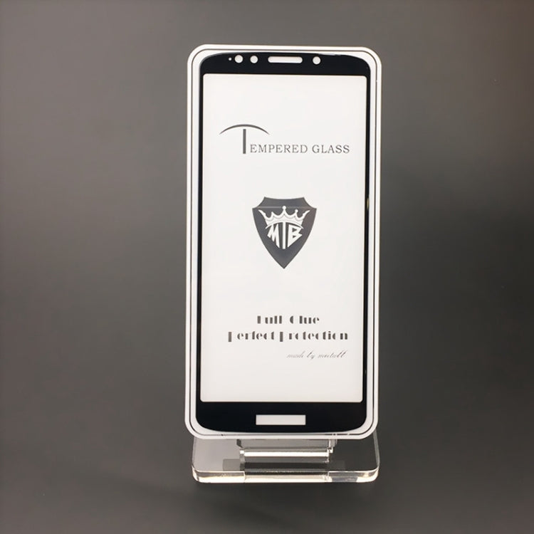 MIETUBL Full Screen Full Glue Anti-fingerprint Tempered Glass Film for Motorola Moto G6 Play (Black)