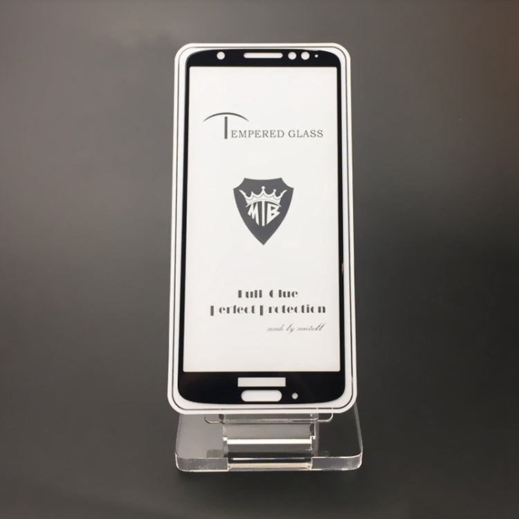 MIETUBL Full Screen Full Glue Anti-fingerprint Tempered Glass Film for Motorola Moto G6 (Black)