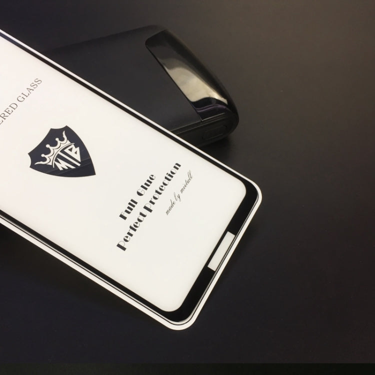 MIETUBL Full Screen Full Glue Anti-fingerprint Tempered Glass Film for Motorola One Power / P30 Note (Black)