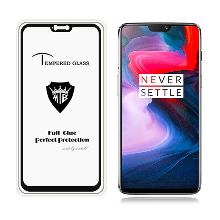 MIETUBL Full Screen Full Glue Anti-fingerprint Tempered Glass Film for OnePlus 6 (Black)