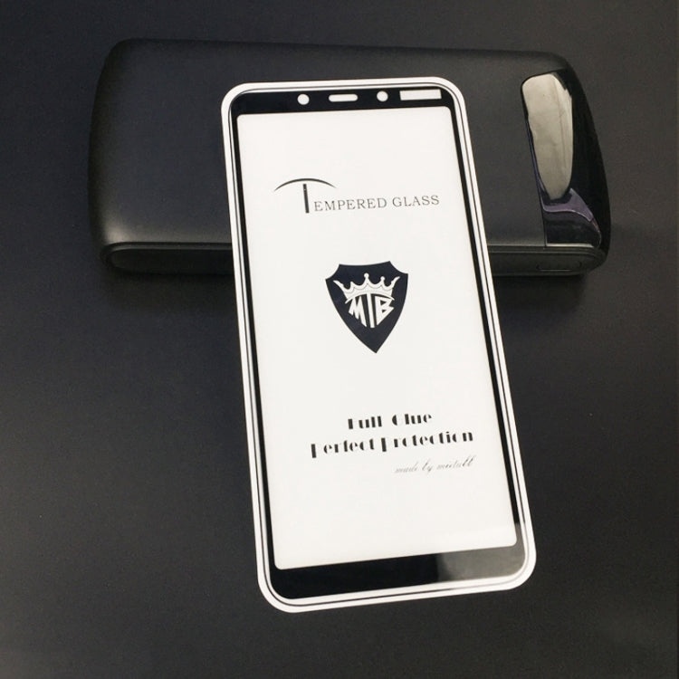 25 PCS MIETUBL Full Screen Full Glue Anti-fingerprint Tempered Glass Film for Nokia 3.1 Plus (Black)