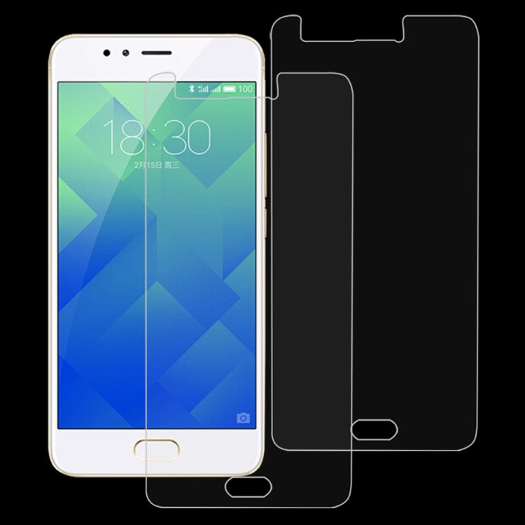 2 PCS 9H 2.5D Tempered Glass Film for Meizu M5S