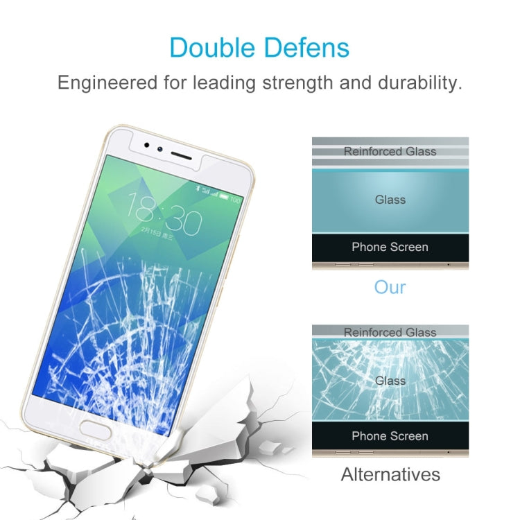 2 PCS 9H 2.5D Tempered Glass Film for Meizu M5S