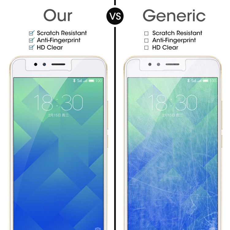 100 PCS 9H 2.5D Tempered Glass Film for Meizu M5S
