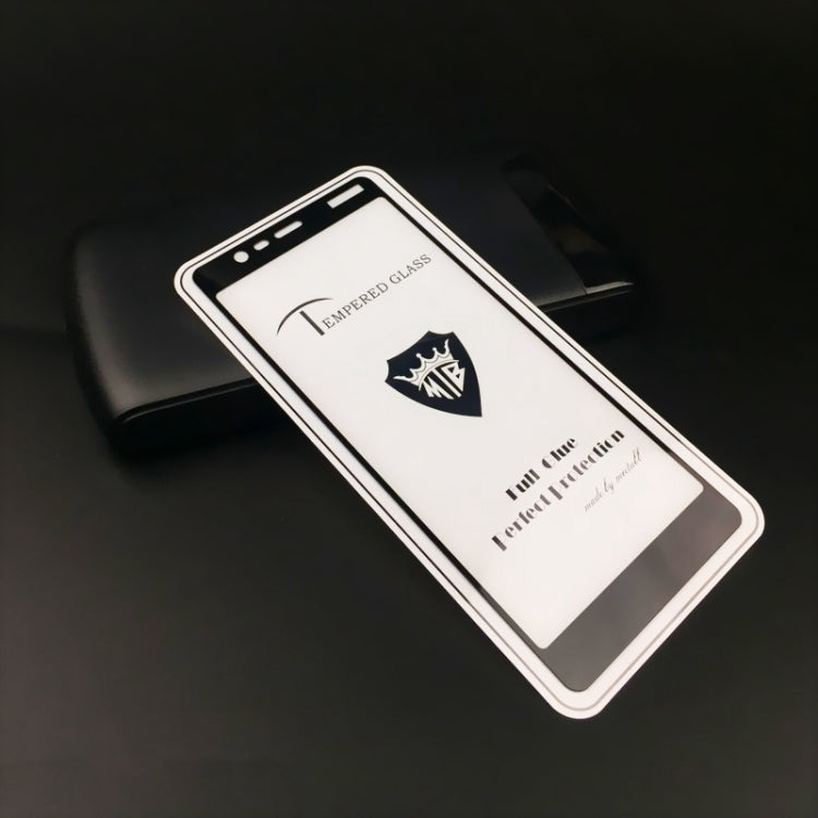 25 PCS MIETUBL Full Screen Full Glue Anti-fingerprint Tempered Glass Film for Nokia 5.1 (Black)