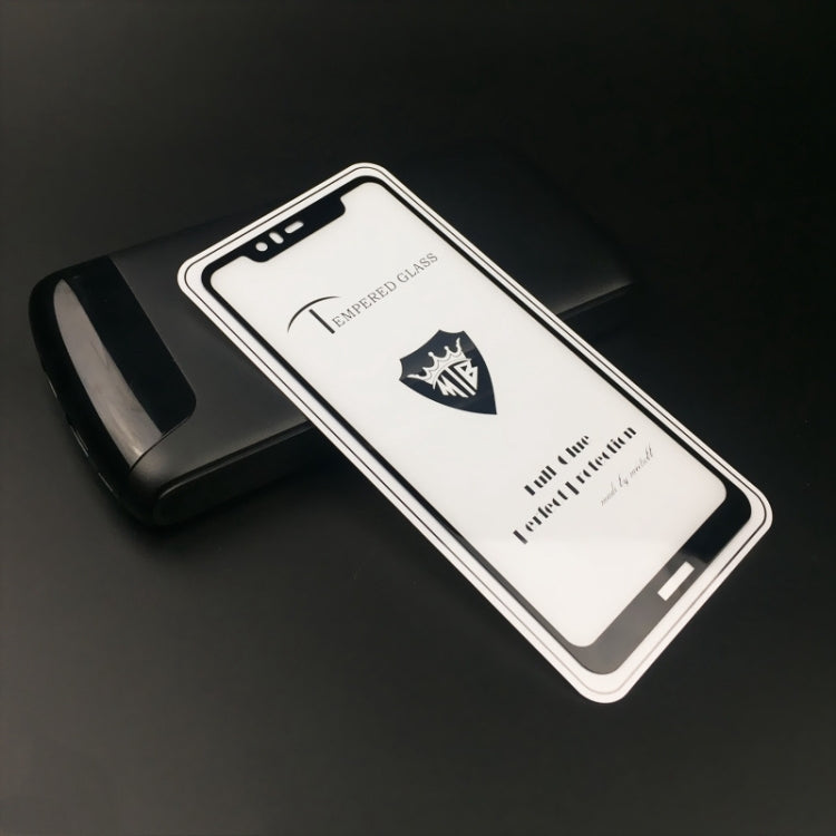 25 PCS MIETUBL Full Screen Full Glue Anti-fingerprint Tempered Glass Film for Nokia  5.1 Plus / X5 (Black)