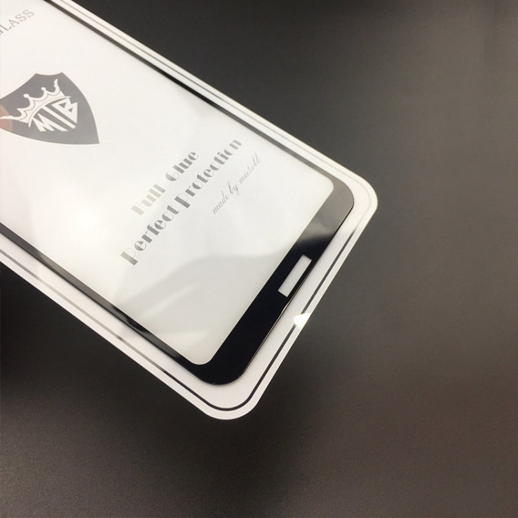 MIETUBL Full Screen Full Glue Anti-fingerprint Tempered Glass Film for Nokia 6.1 Plus / X6 (Black)