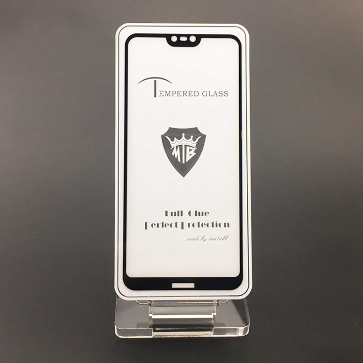 25 PCS MIETUBL Full Screen Full Glue Anti-fingerprint Tempered Glass Film for Nokia 6.1 Plus / X6 (Black)