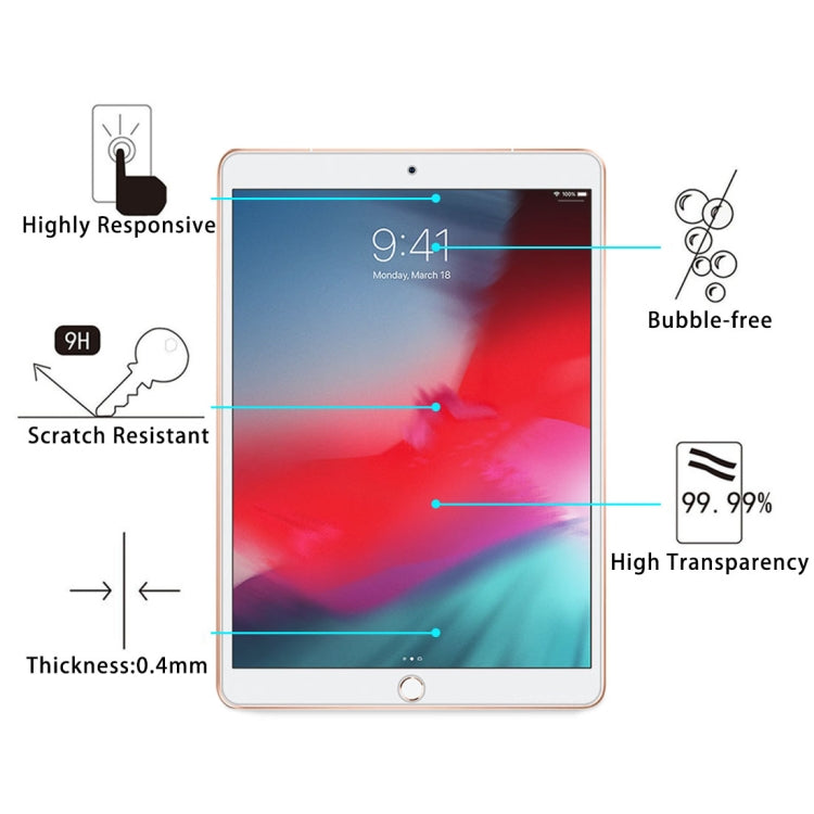 75 PCS 0.4mm 9H Surface Hardness Explosion-proof Tempered Glass Film for iPad 5/6/7ï¼ŒiPad Air 1/2  9.7 inch