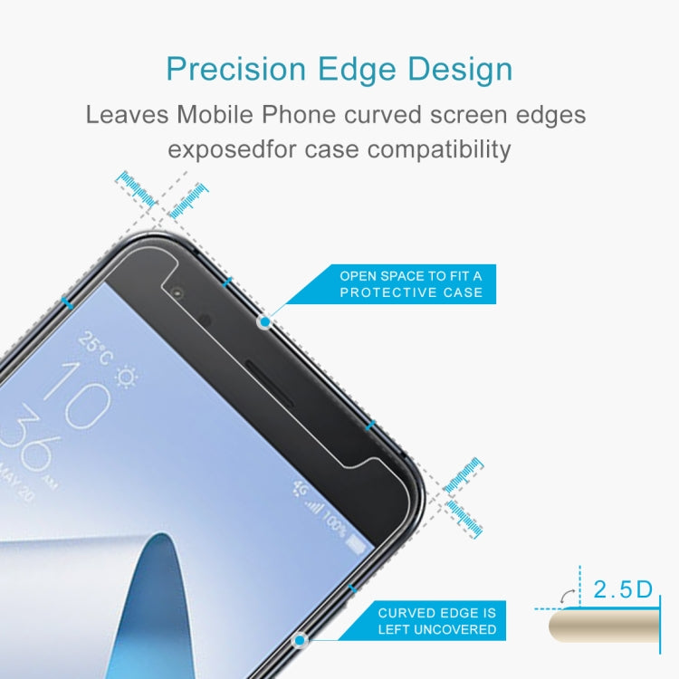 10 PCS 0.26mm 9H 2.5D Tempered Glass Film for Asus ZenFone 4 ZE554KL