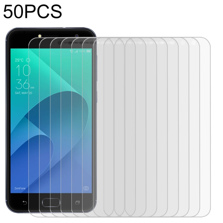 50 PCS 0.26mm 9H 2.5D Tempered Glass Film for Asus ZenFone 4 ZB553KL