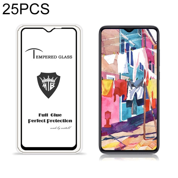 25 PCS MIETUBL For Xiaomi Redmi Note 8 Pro Anti-glare Full Screen Tempered Glass Film