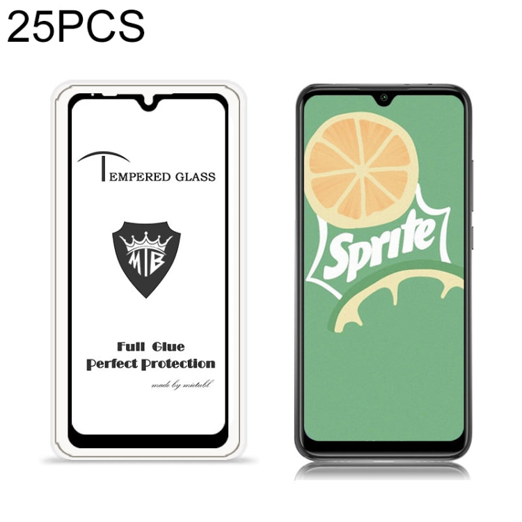 25 PCS MIETUBL For Xiaomi A3 / CC9e Anti-glare Full Screen Tempered Glass Film