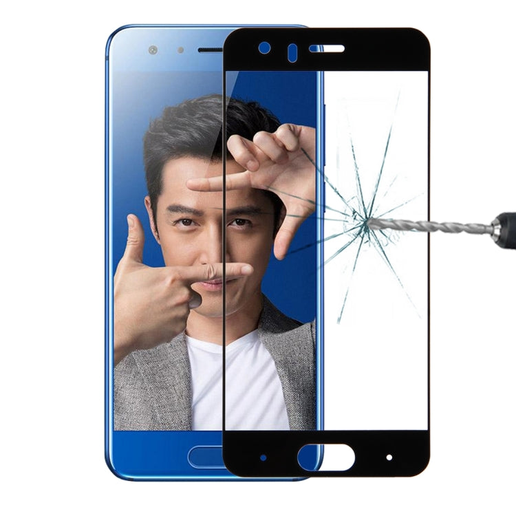 For Huawei  Honor 9 0.26mm 9H Surface Hardness 2.5D Explosion-proof Silk-screen Tempered Glass Full Screen Film
