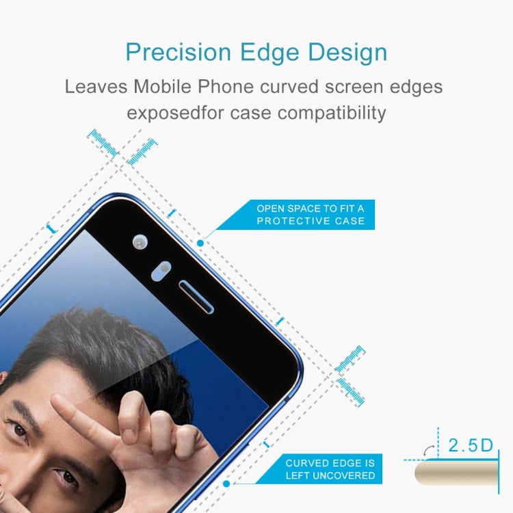 For Huawei  Honor 9 0.26mm 9H Surface Hardness 2.5D Explosion-proof Silk-screen Tempered Glass Full Screen Film